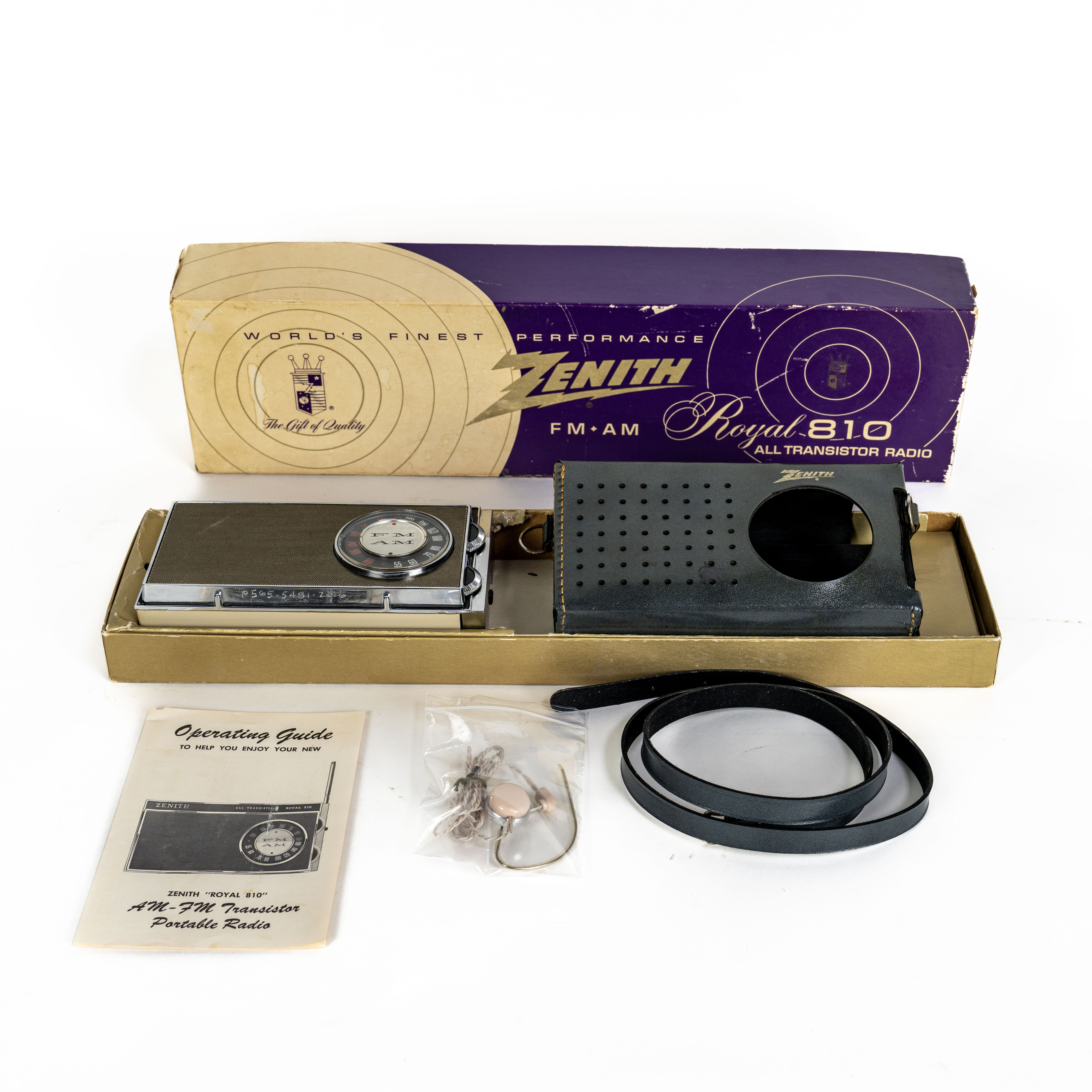 1968 Zenith Royal 810 Symphonette AM-FM Portable Radio